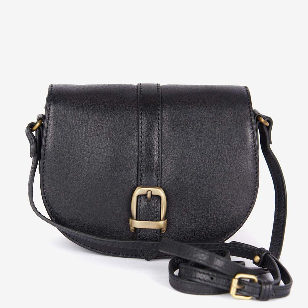 Laire Leather Saddle  Bag Black