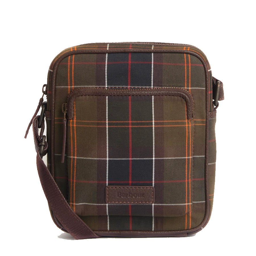 Tartan and Leather Crossbody Bag