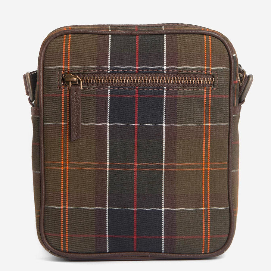 Tartan and Leather Crossbody Bag