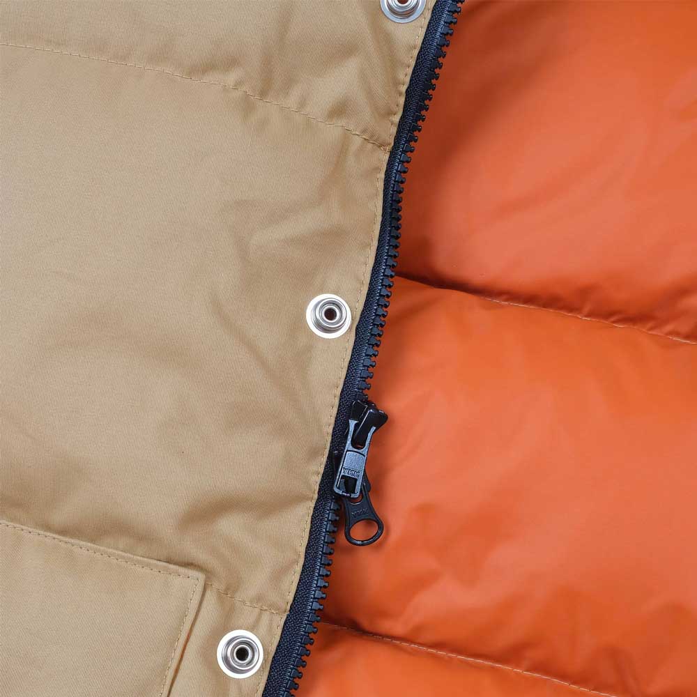 Sleeveless down jacket with zip Crescent Down Works Italian Vest Tan  rust