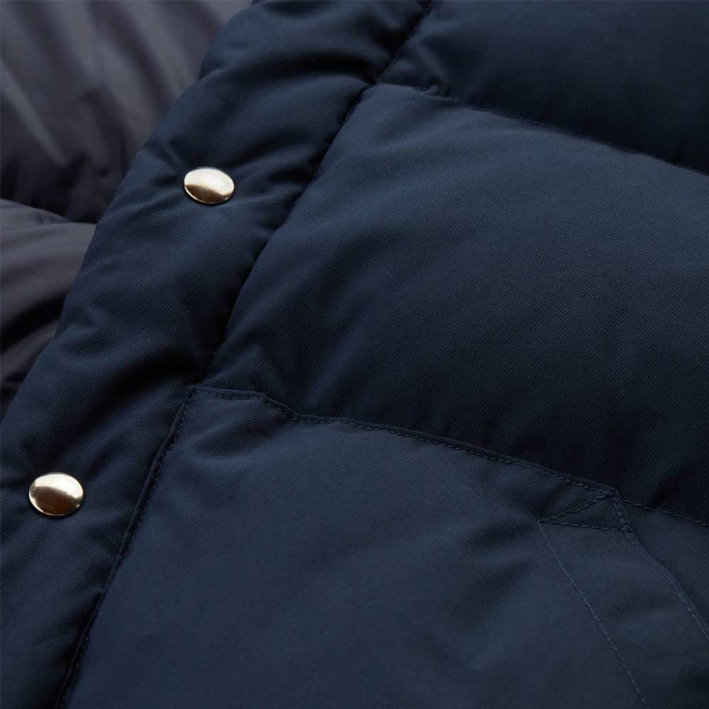 Crescent down jacket Down Works Down Sweater  Navy  snap fastener