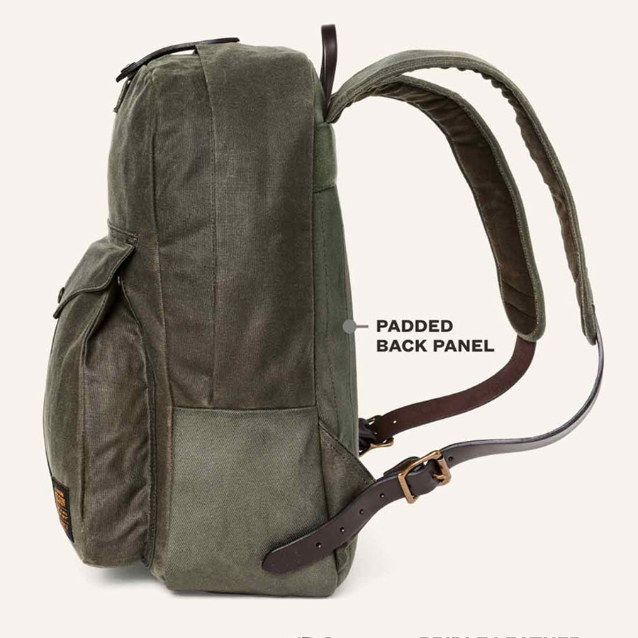 Filson Journeyman Backpack otter Green  back padding