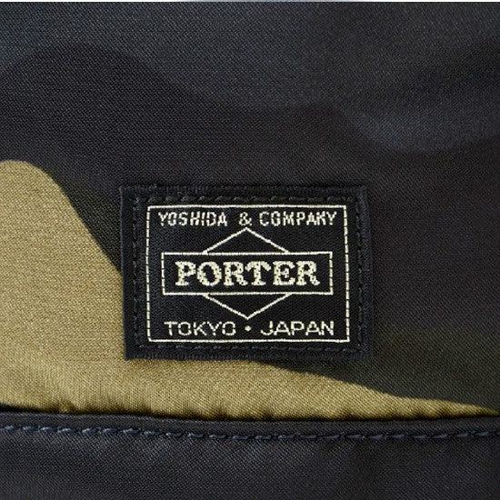Backpack Porter Yoshida co Counter Shade Woodland Khaki hand outside logo