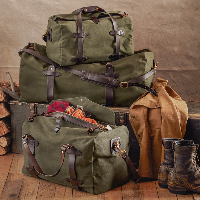 Filson Small Rugged Twill  Duffle  Bag Otter Green  lifestyle 5