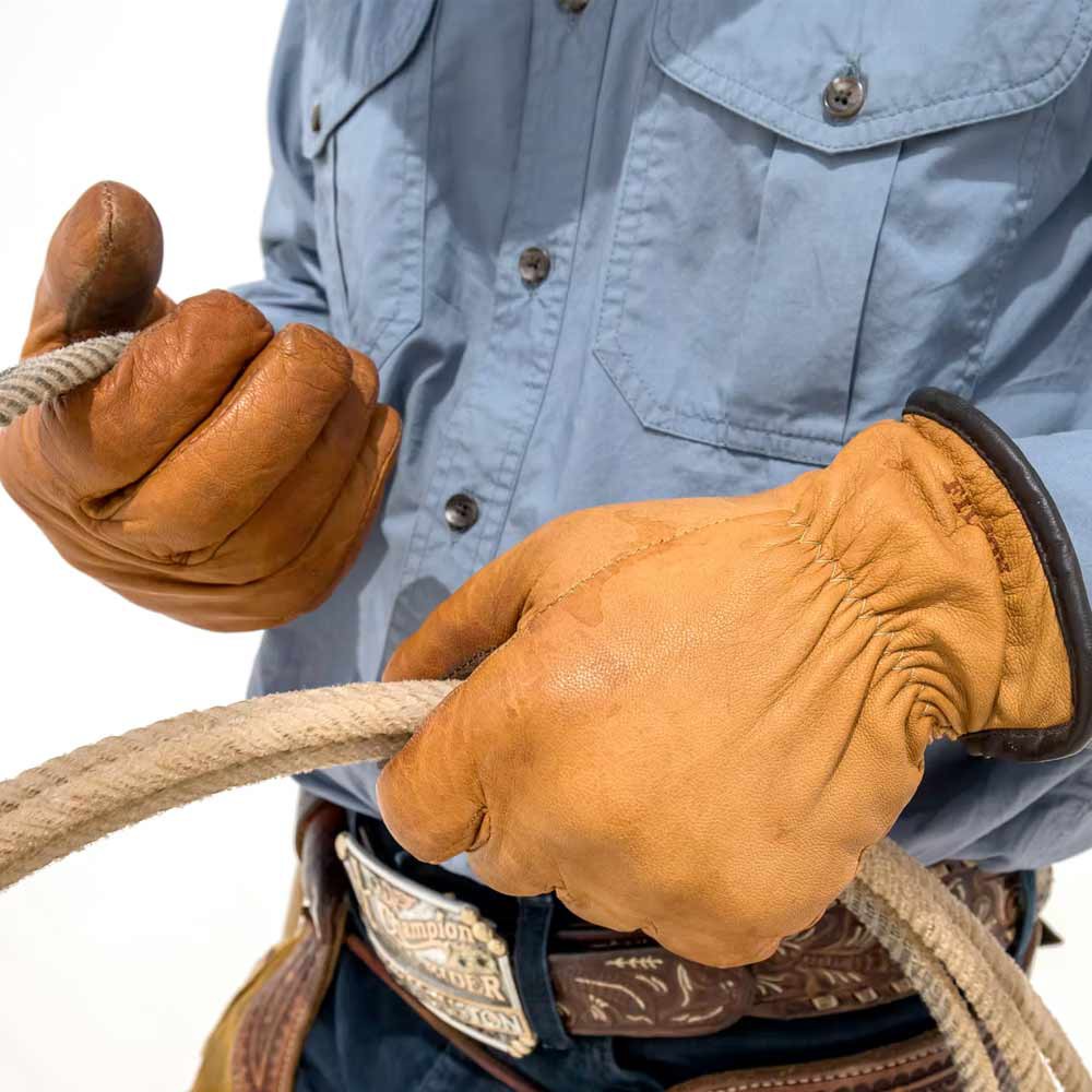 Original Lined Goatskin Gloves Saddle Brown
