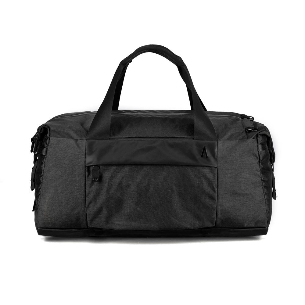 Boundary Supply Errant Duffel Obsidian Black front with zip pocket