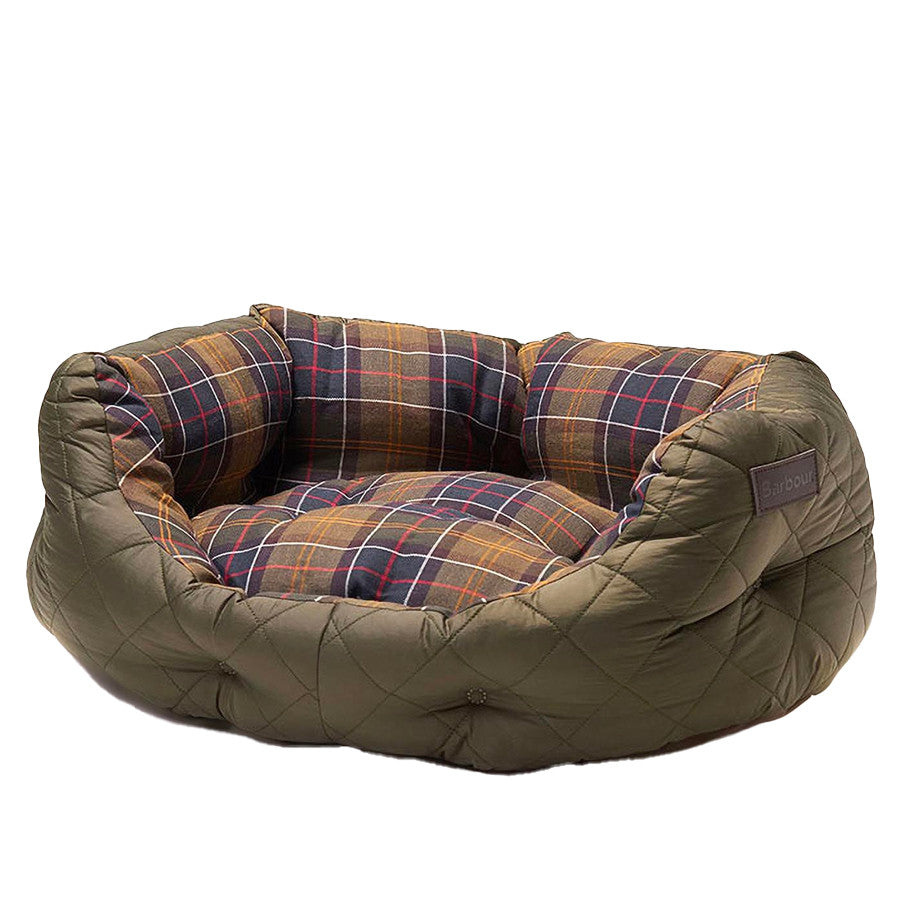 Quilted Dog Bed 24 in. Olive