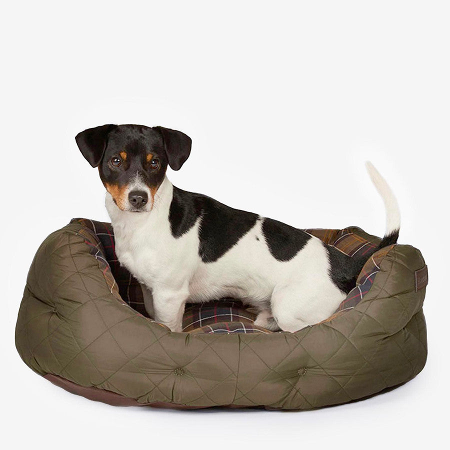 Quilted Dog Bed 24 in. Olive