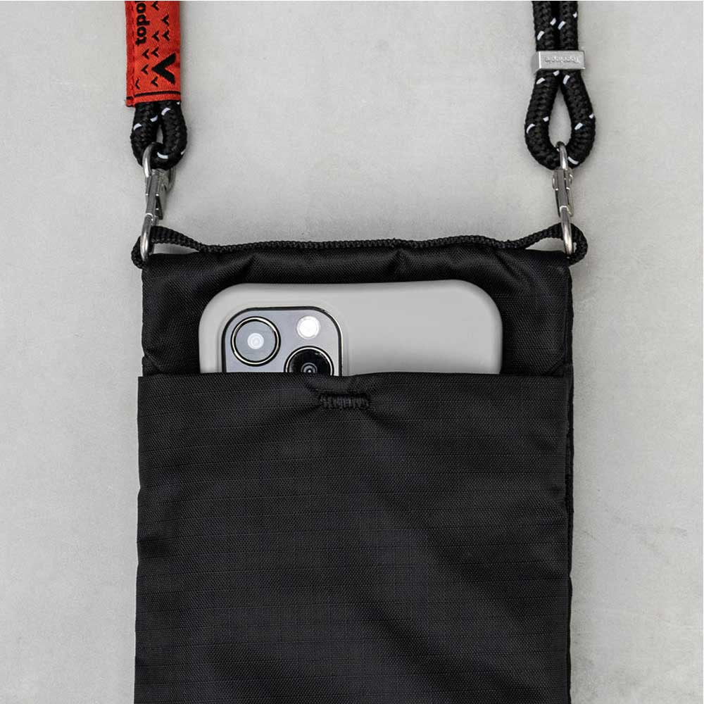 Topologie Phone Bag Black Ripstop  with phone pocket