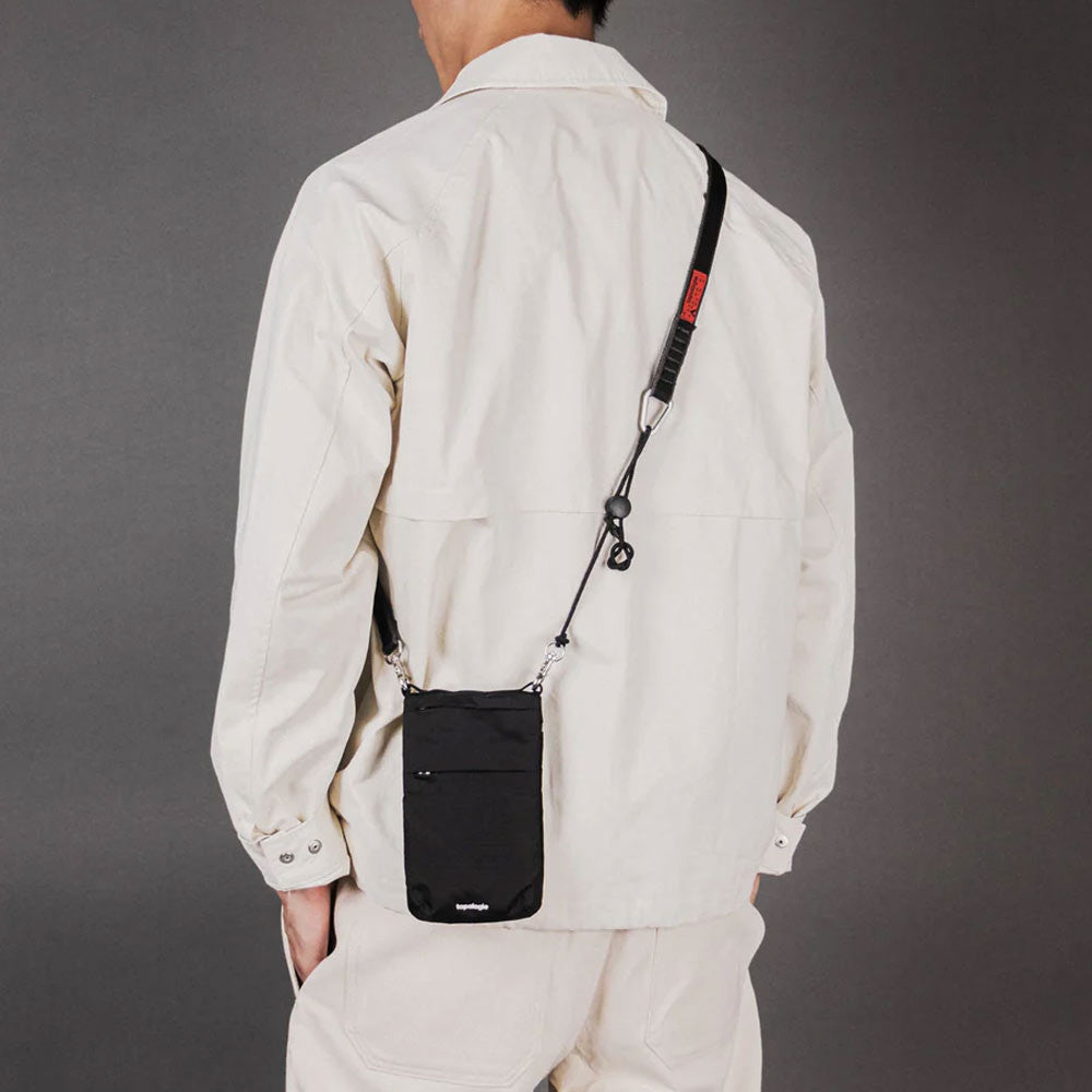 Topoloigie Phone Bag Black Ripstop  with lanyard