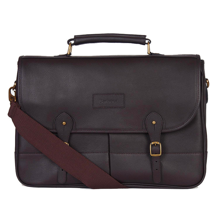 Leather Briefcase Chocolate