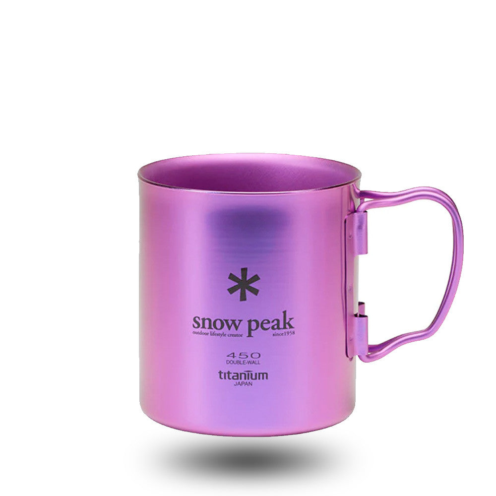 Mug Snow peak in ultra-light Titanium Ti-Single 450 Anodized Cup Purple