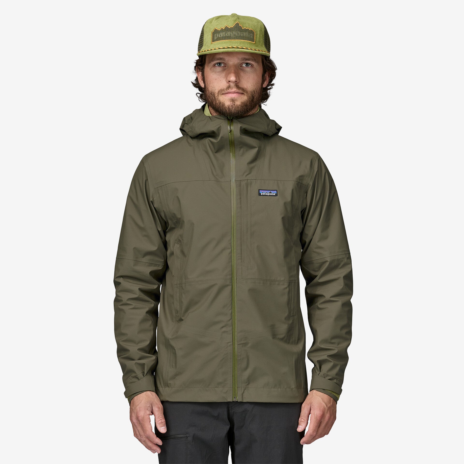 Patagonia Chaqueta Boulder Fork Rain Hombre Verde