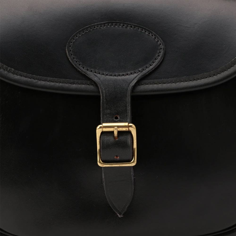 Brady  Black Leather bolsas Cartridge 50 satchel hebilla frontal con leather strap