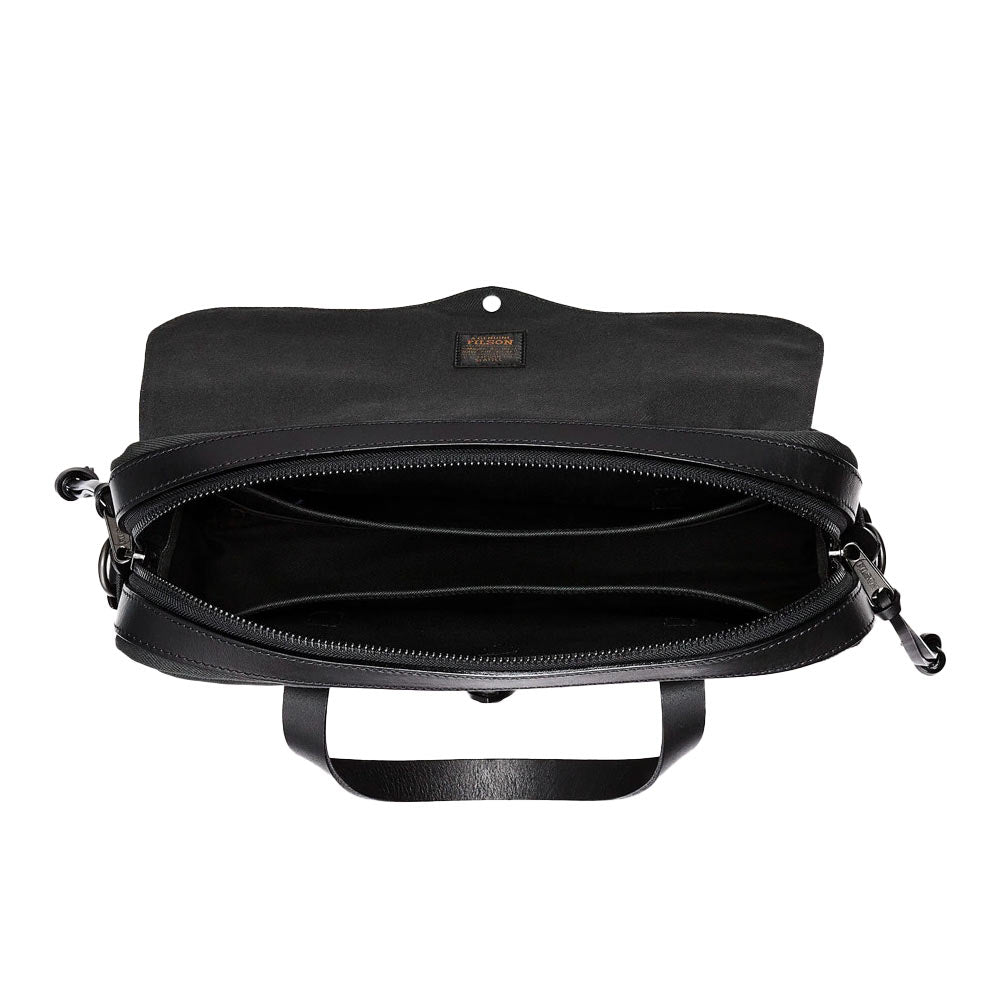 rugged twill original briefcase  black Interior acolchado Filson