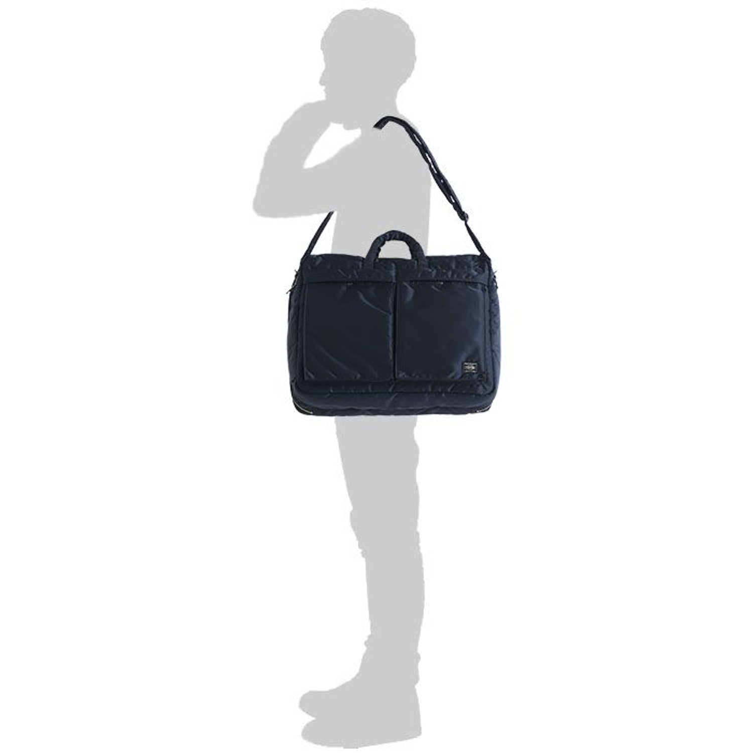 Porter Yoshida  Tanker  Way & Co 2 Durante la noche Briefcase Iron Blue