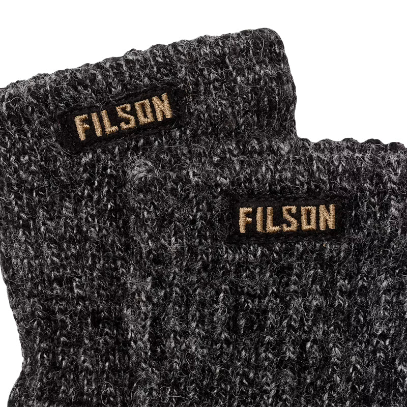 Filson Guantes de punto de dedo entero Charcoal