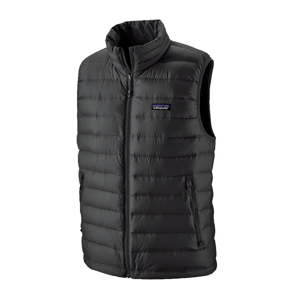 Hombres Down Sweater Vest Black