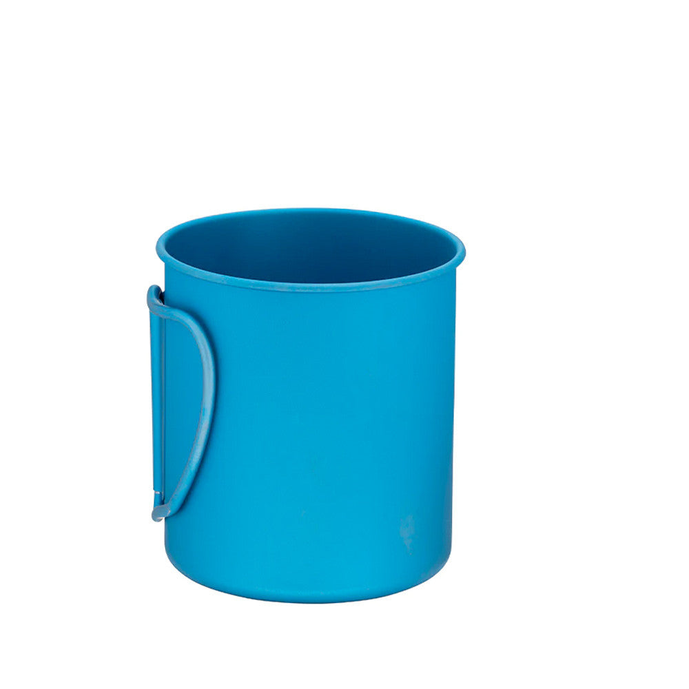 Mug Snow Peak Ti-Single 450 Anodized Cup Blue poignées pliées