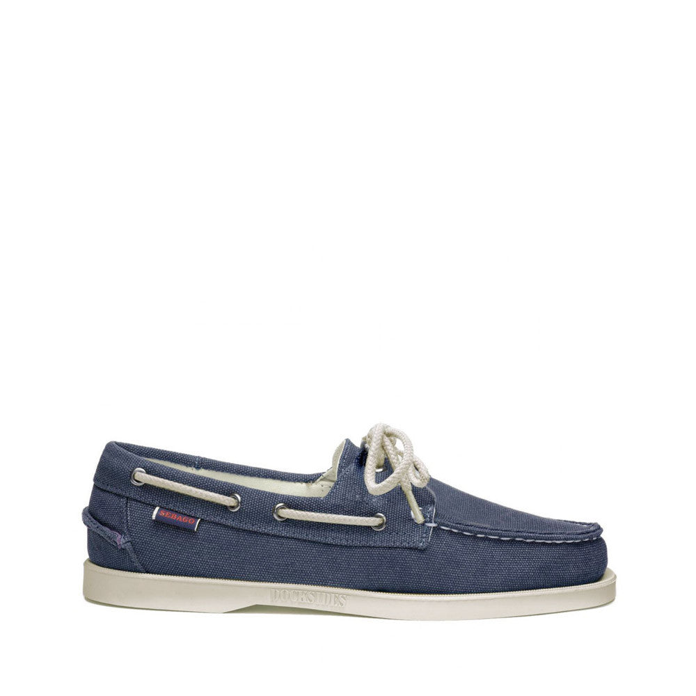 Docksides Portland Washed Canvas Blue Navy