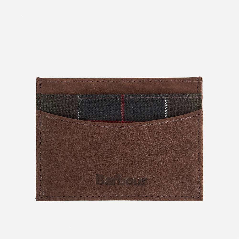 Leather Set de regalo con bandeja y tarjetero Classic Tartan  / Brown
