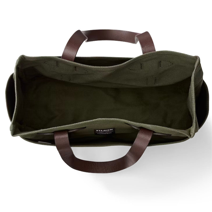 Tote  Otter Green Bolsa Filson sin cremallera con compartimento grande