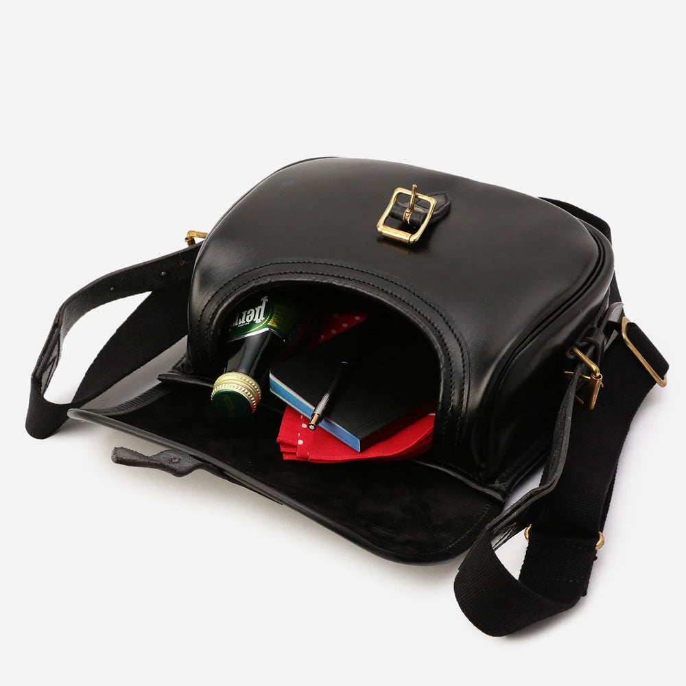 Brady  Black Leather borse Cartridge 50 satchel open flap