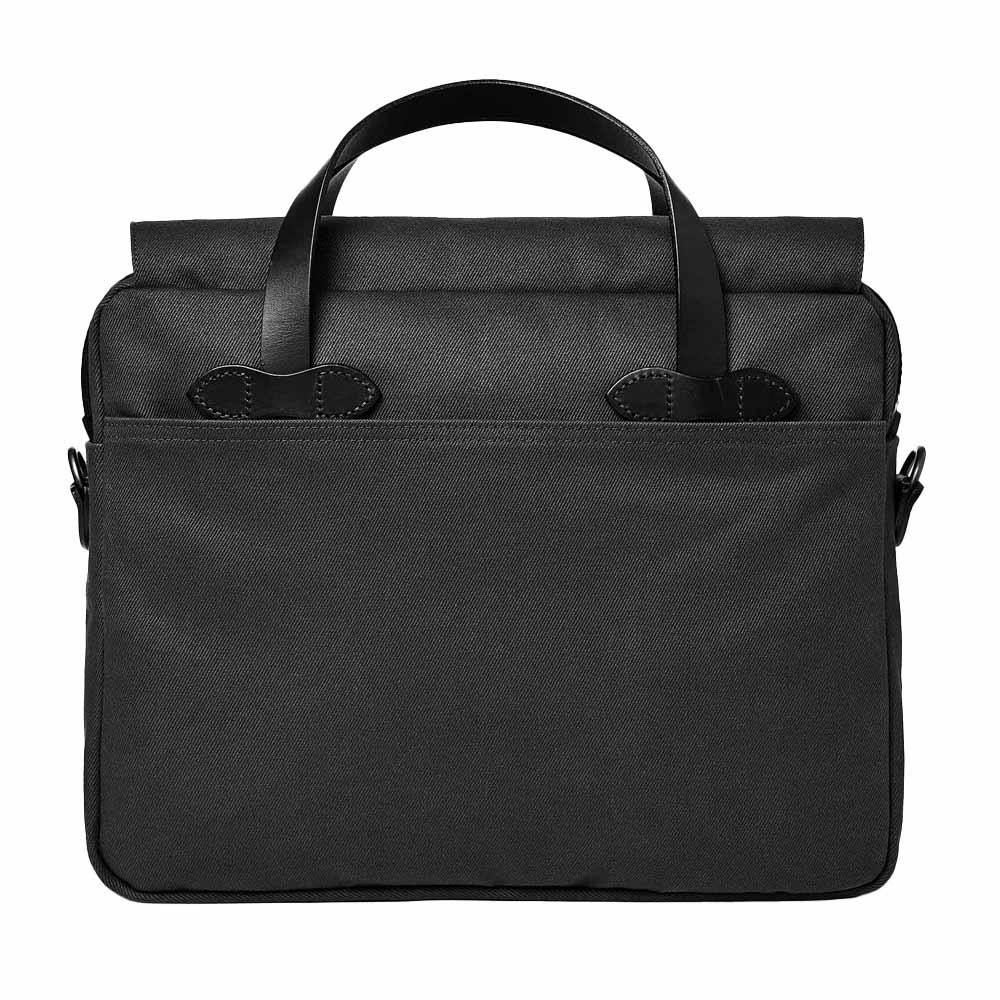 Filson rugged twill original briefcase fadded black back