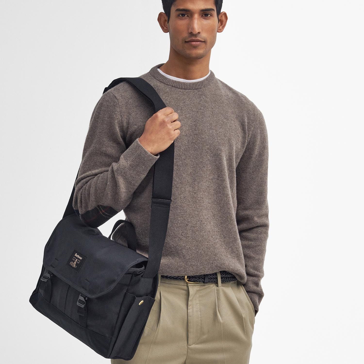 Wax Messenger Borsa Field di Barbour Black