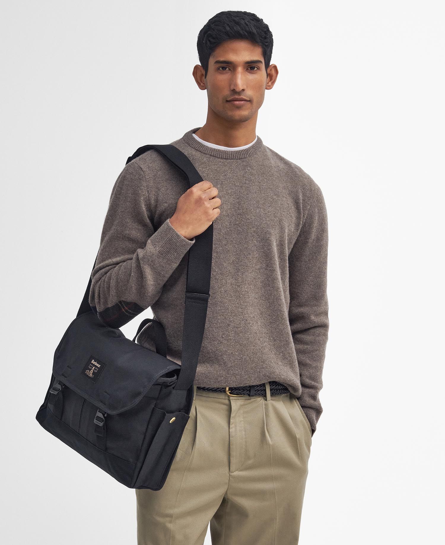 Wax Messenger Borsa Field di Barbour Black