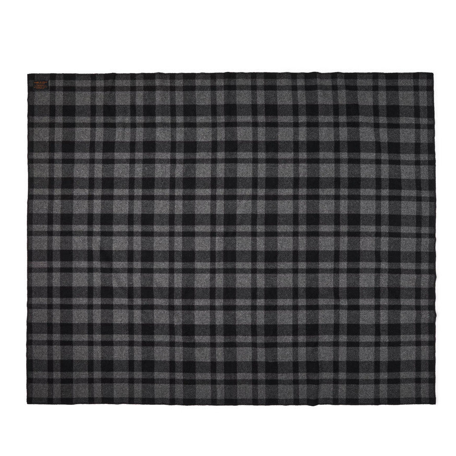 Coperta Mackinaw grigio nero