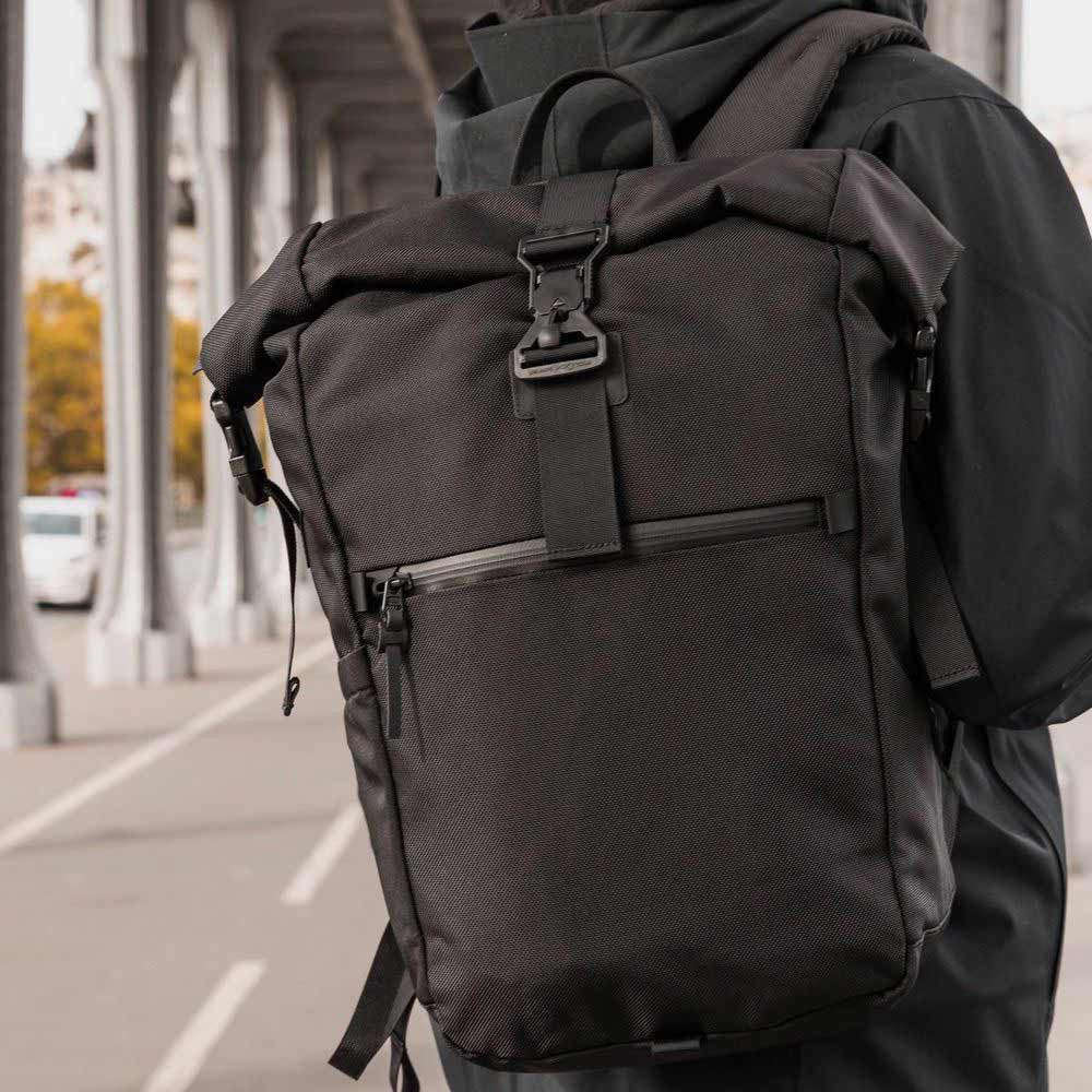 Spark Rolltop Zaino in cordura balistica Black