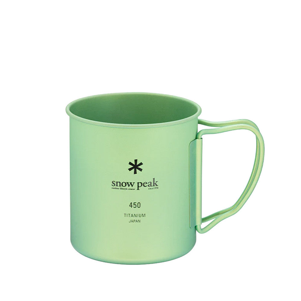 Mug  Snow Peak coppa anodizzata Ti-Single 450 in titanio verde Green