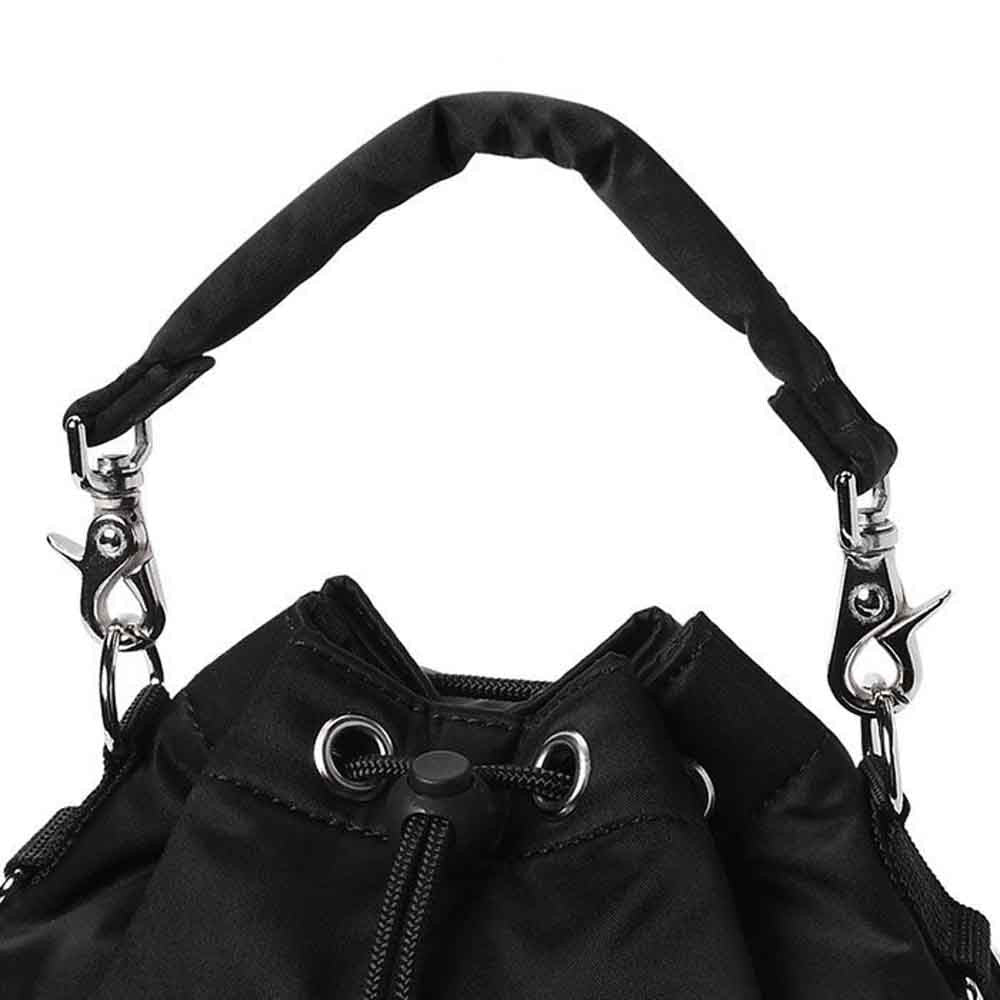 Porter Yoshida co Balloon Sac S Black Small  strap  con fibbie