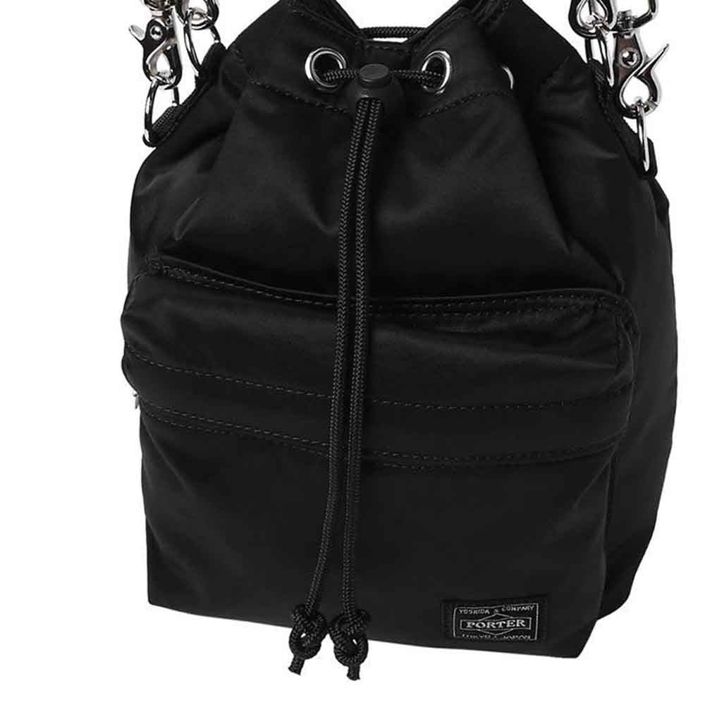 Porter Yoshida  Black co Balloon Sac S chiusura con cordoncino