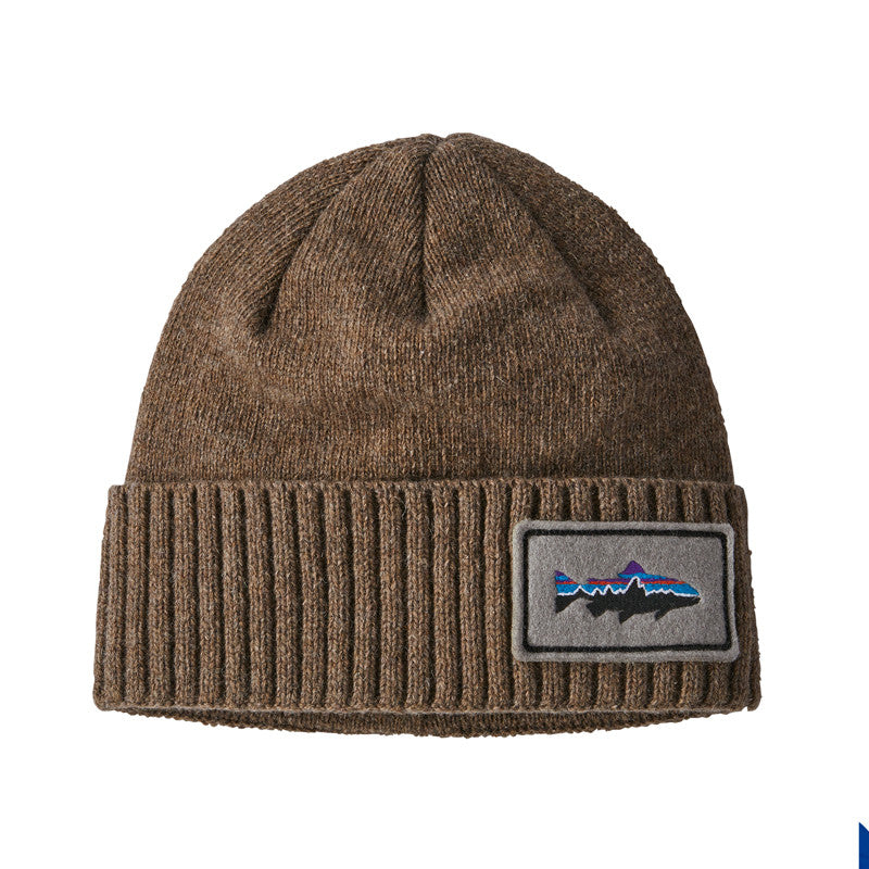 Brodeo Fitz Roy beanie Trout Patch : Ash Tan