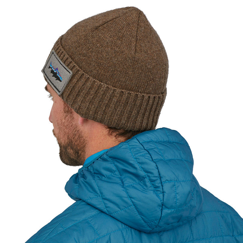 Brodeo Fitz Roy beanie Trout Patch : Ash Tan
