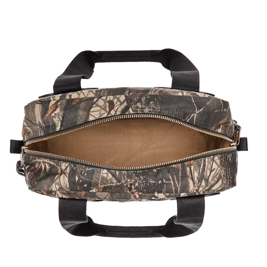 Tin Cloth Tote Borsa Filson con cerniera in legno duro di albero vero Camo